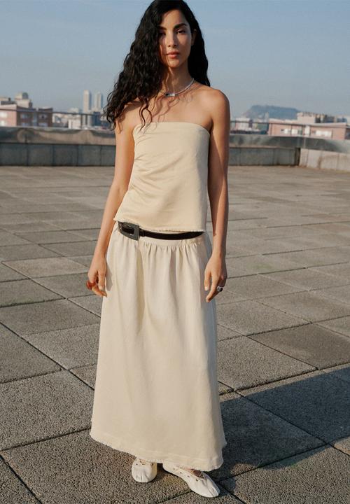 MANGO - Top Fiona - Light/Pastel Yellow