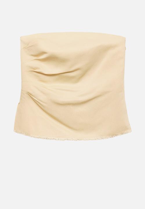 MANGO - Top Fiona - Light/Pastel Yellow