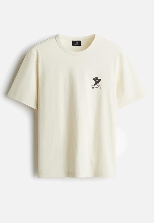 H&M - Coolmax® regular fit T-shirt - cream/édition d'été