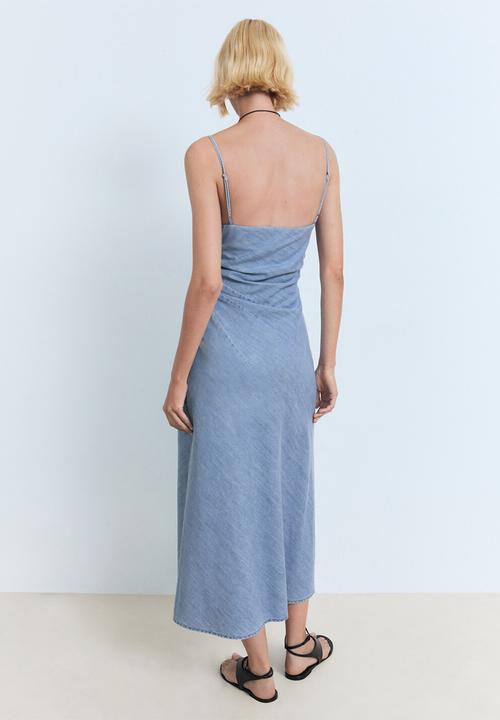 MANGO - Dress blanes - open-blue