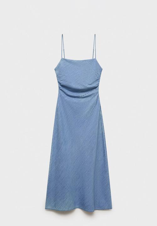MANGO - Dress blanes - open-blue