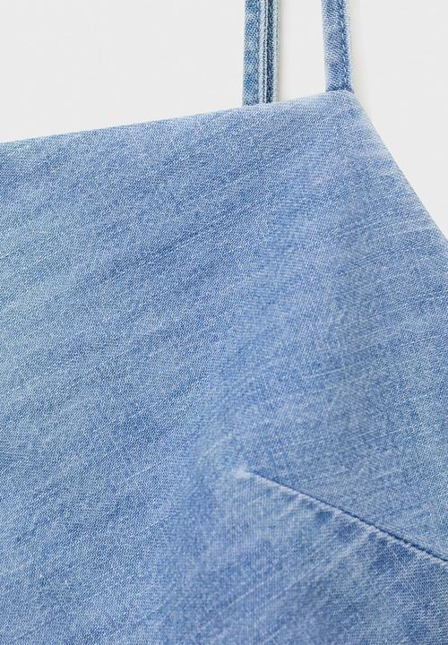 MANGO - Dress blanes - open-blue