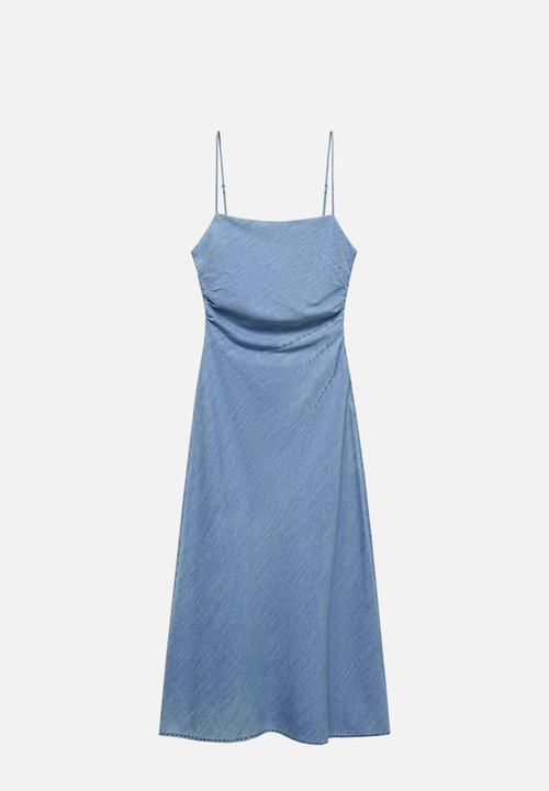 MANGO - Dress blanes - open-blue