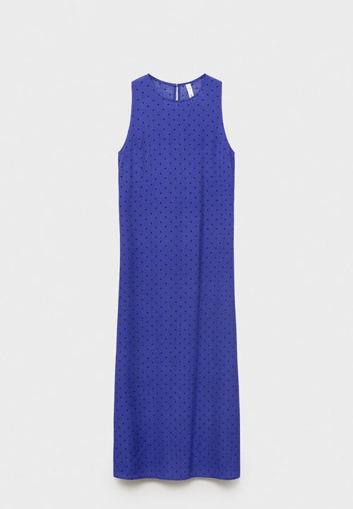 MANGO - Dress greeny -  medium blue