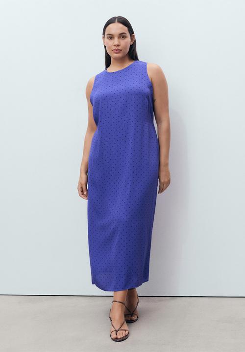 MANGO - Dress greeny -  medium blue