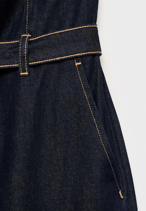 MANGO - Jumpsuit cally -  open blue