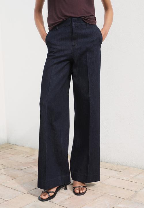 MANGO - Trousers alba -  open blue