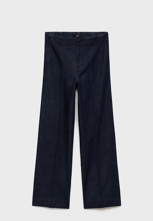 MANGO - Trousers alba -  open blue