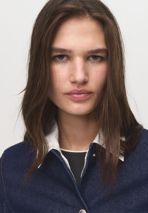MANGO - Jacket peppa -  open blue