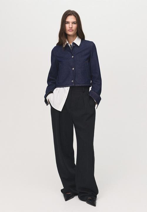 MANGO - Jacket peppa -  open blue