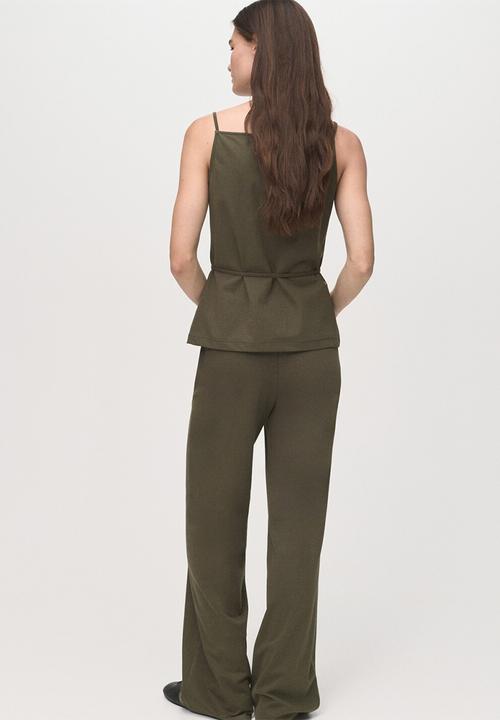 MANGO - Top zoe - beige/ khaki