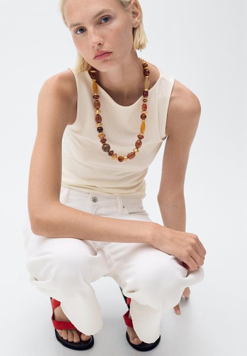 MANGO - Top Tecla - Light Beige