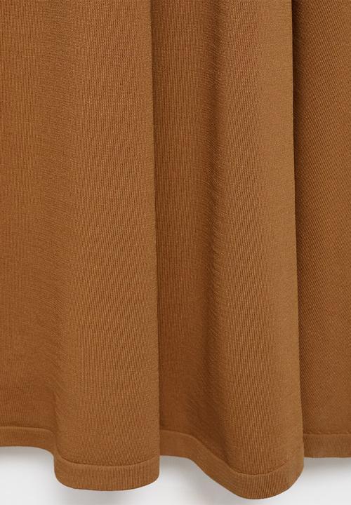 MANGO - Dress guksu  -  medium brown