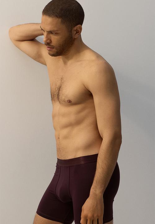 H&M - 2 Pack mid trunks with lycra® - burgundy