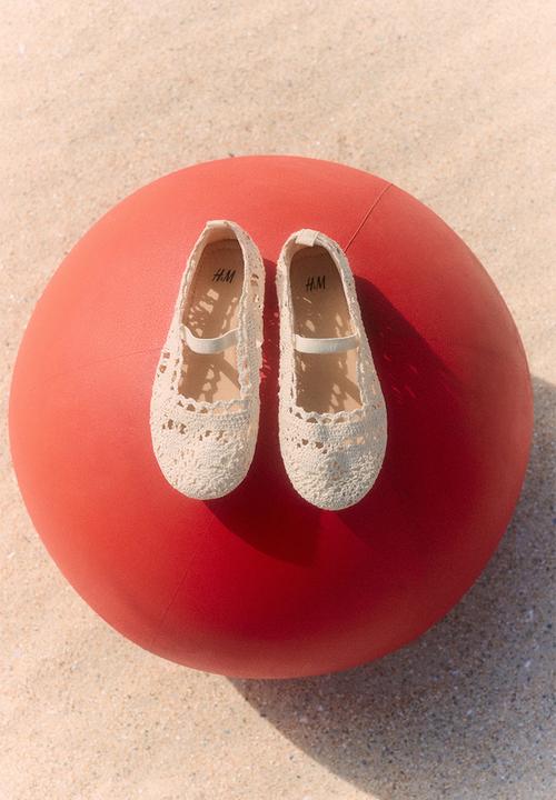 H&M - Crochet-look ballet pumps - beige