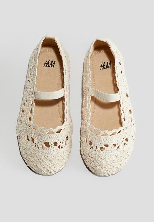 H&M - Crochet-look ballet pumps - beige