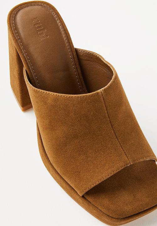Cotton On - Scarlet block mule - tan micro