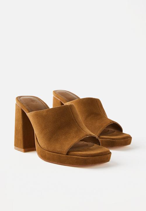 Cotton On - Scarlet block mule - tan micro