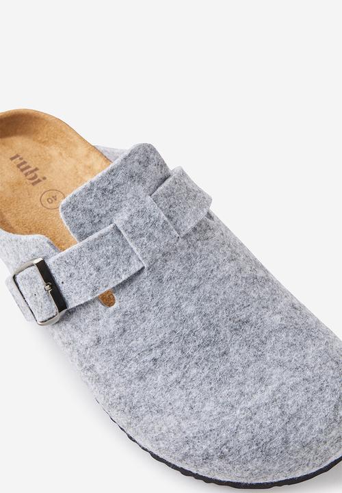 Cotton On - Rex buckle mule - light grey felt