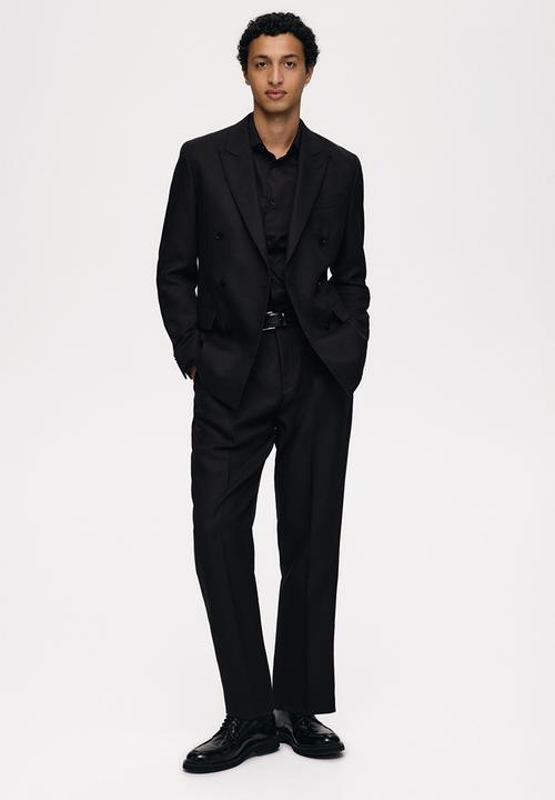 H&M - Slim fit cotton shirt - black