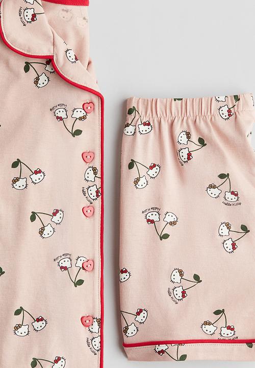 H&M - Printed cotton pyjamas - peach pink/hello kitty