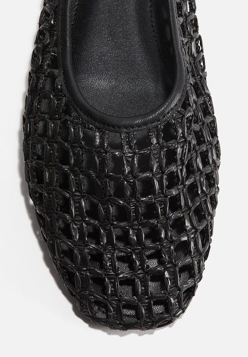 H&M - Straw ballet flats - black