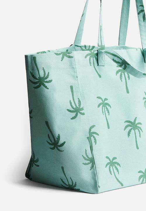H&M - Patterned beach bag - turquoise patterned