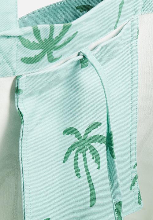 H&M - Patterned beach bag - turquoise patterned