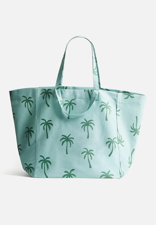 H&M - Patterned beach bag - turquoise patterned