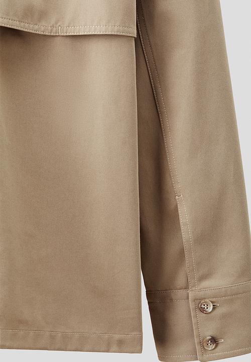 H&M - Cotton twill utility overshirt - beige