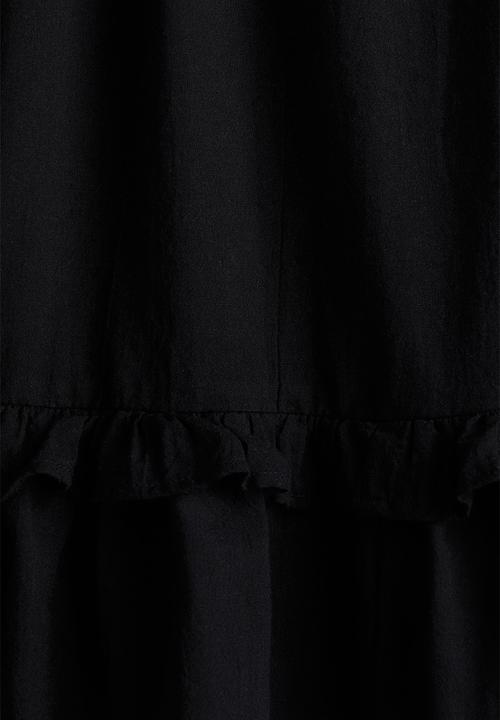 H&M - Cotton strappy dress - black flowers