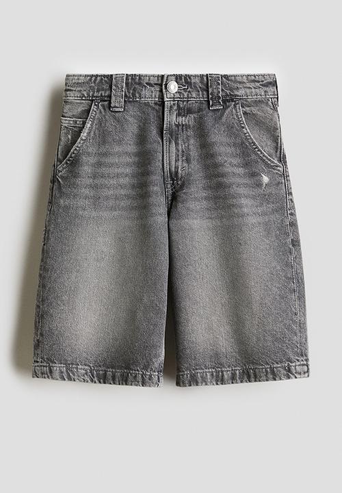 H&M - Denim carpenter shorts - washed grey