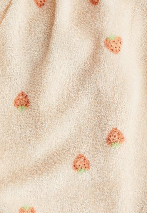 H&M - Patterned terry jumpsuit - light apricot/strawberries