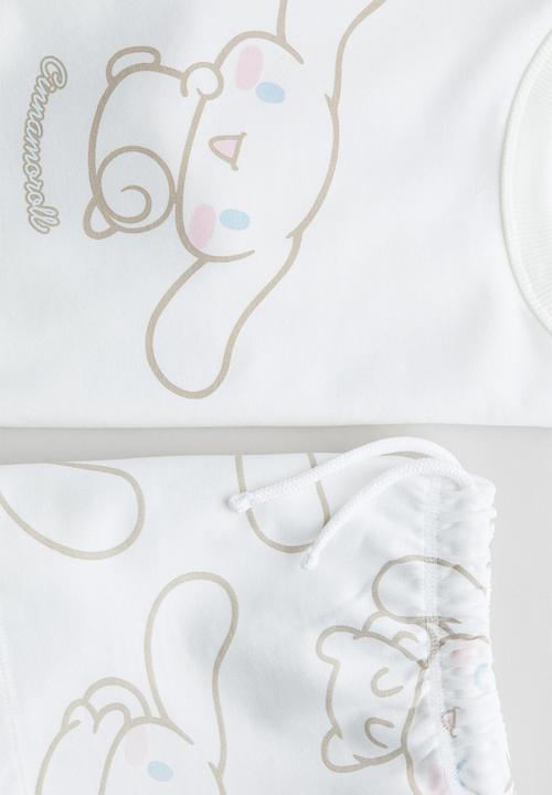 H&M - 2-Piece printed top and shorts set - white/cinnamoroll