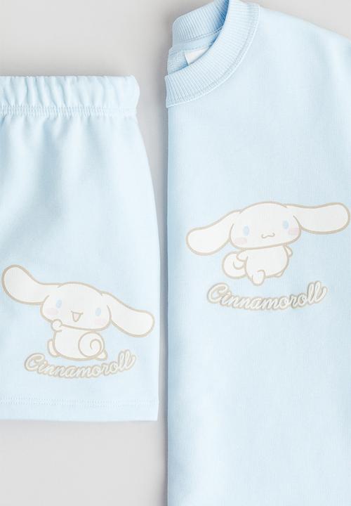 H&M - 2-Piece printed top and shorts set - light blue/cinnamoroll