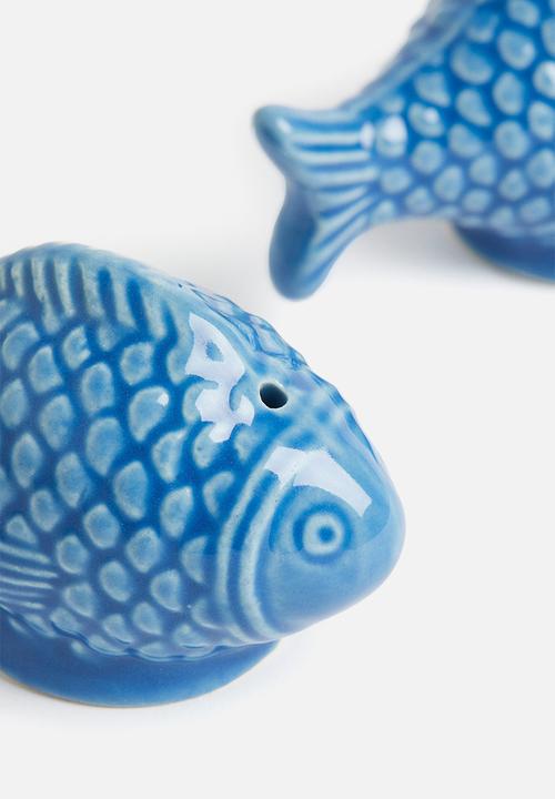 H&M - Stoneware salt and pepper set - blue