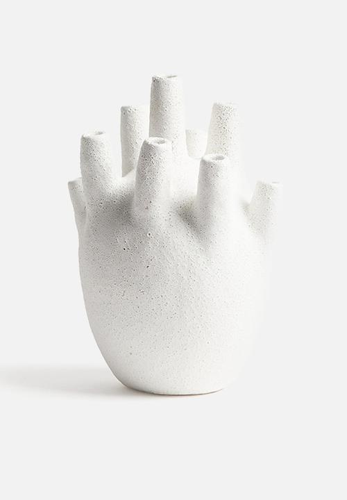 H&M - Large stoneware ikebana vase - white