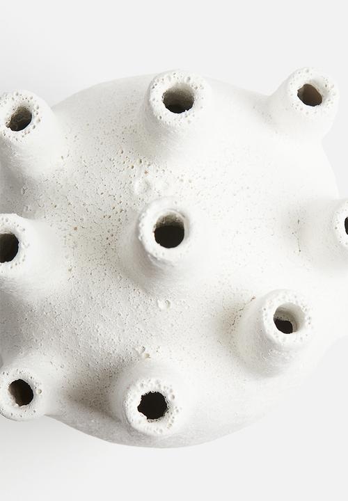 H&M - Large stoneware ikebana vase - white