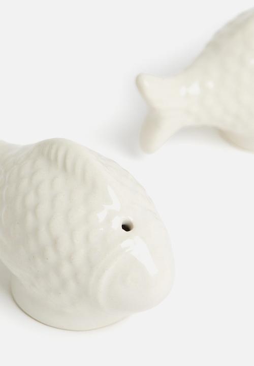 H&M - Stoneware salt and pepper set - white