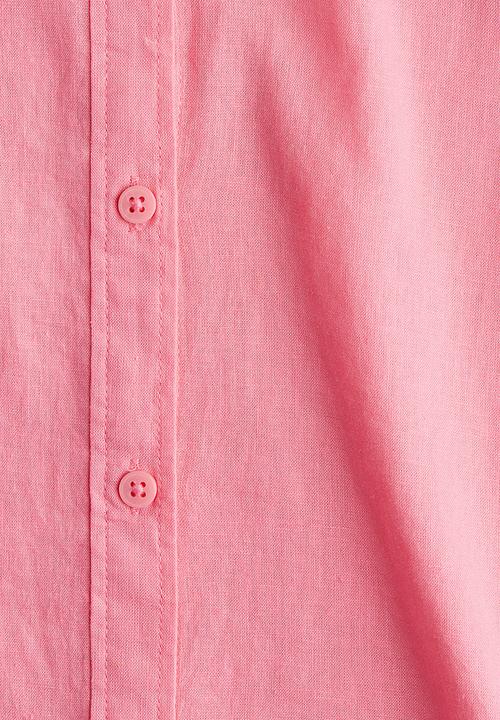 H&M - Linen-blend blouse - pink