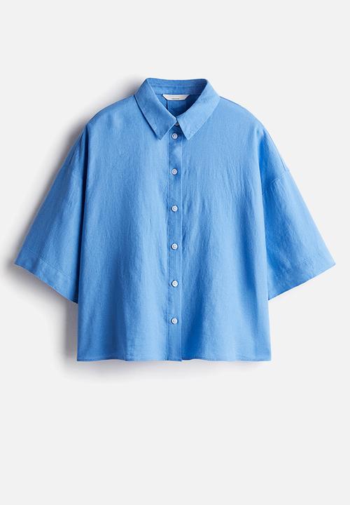 H&M - Linen-blend shirt - blue