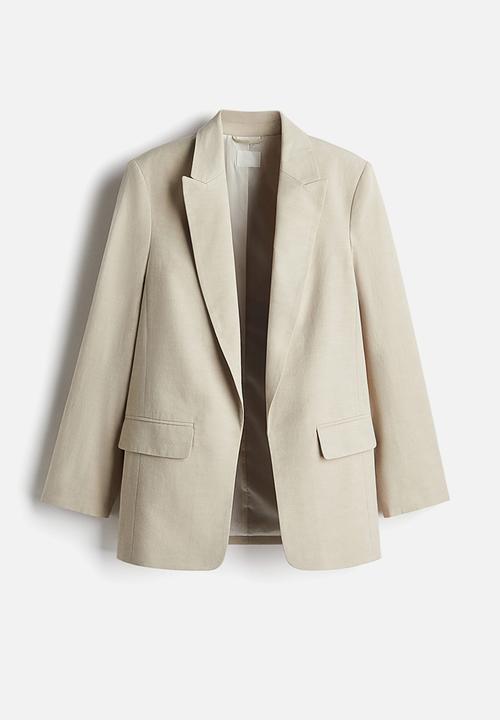 H&M - Lyocell-blend blazer - light beige
