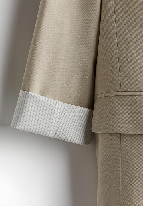 H&M - Lyocell-blend blazer - light beige