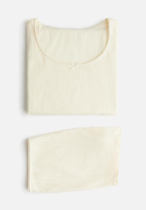 H&M - Pointelle pyjamas - light yellow