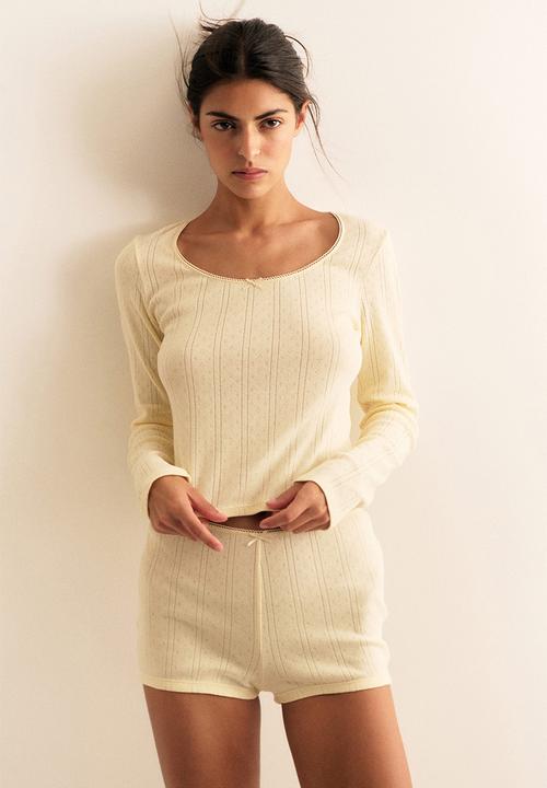 H&M - Pointelle pyjamas - light yellow