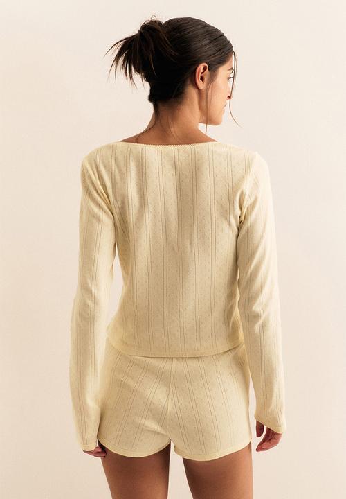 H&M - Pointelle pyjamas - light yellow