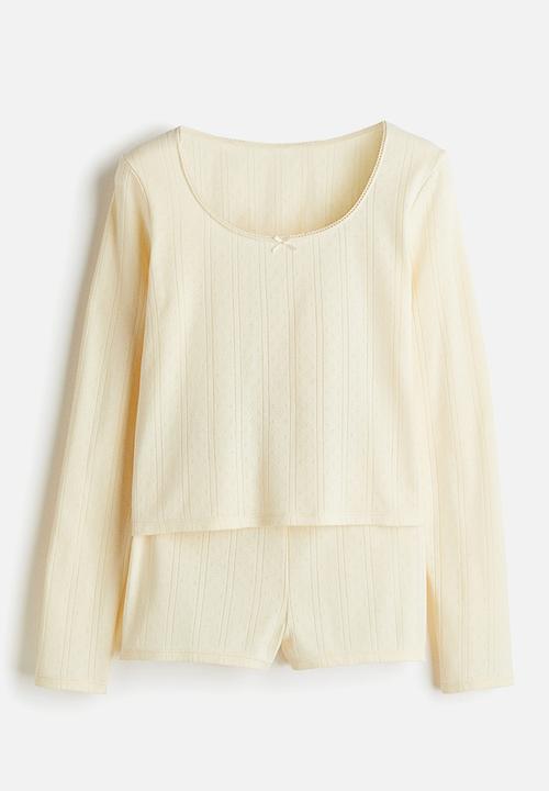H&M - Pointelle pyjamas - light yellow