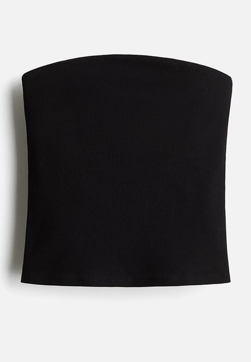 H&M - Ribbed tube top - black