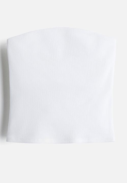 H&M - Ribbed tube top - white