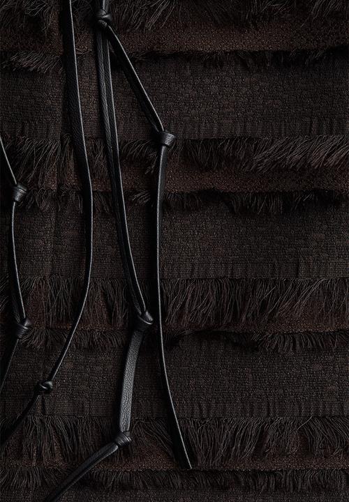 H&M - Fringe-trimmed top - dark brown